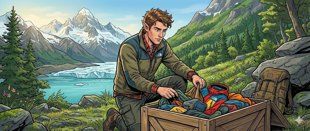 Leif seleccionando ropa